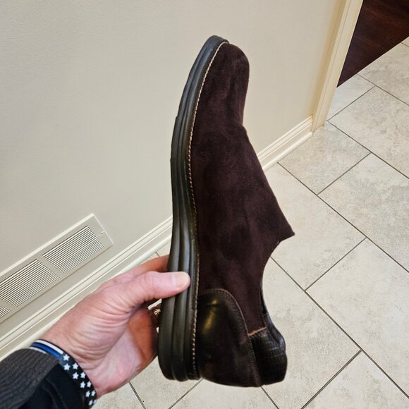 Donald Pliner Men's Erling Soft Suede Slip On Shoes, Brown, Sz 13 - Picture 12 of 16